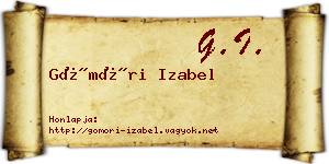 Gömöri Izabel névjegykártya